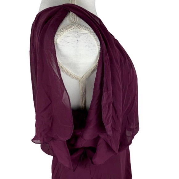 Forever21 Burgundy Empire Waist Flutter Mini Dress - Picture 10 of 12